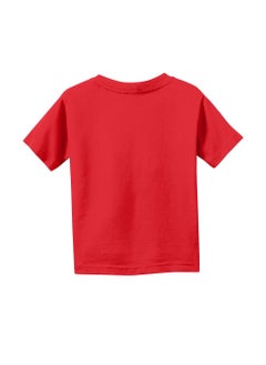 PRINTSHOP4ME Christmas Emoji Kids Red T-Shirt For Girls–Soft Cotton Round Neck Short Sleeve T-Shirt With Smiley Face Emoji–Great For Parties  - Image 4