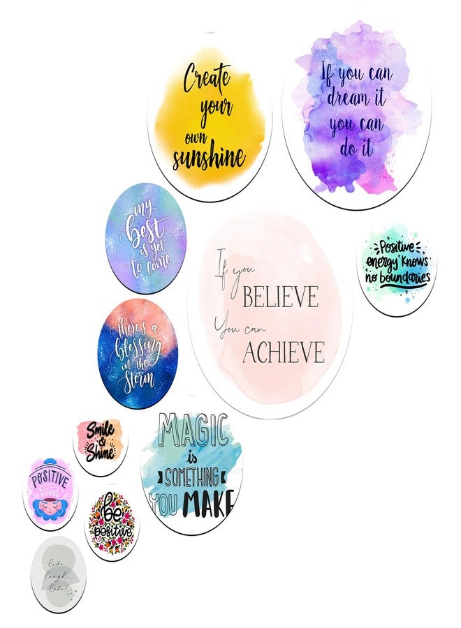 SAF paintings set of 11 motivational Mdf Wooden Wall Hanging Home Decor Plates, wall painting, wall hanging For home decoaration, office, living room, wall decoration SANRRO-31 - Image 2