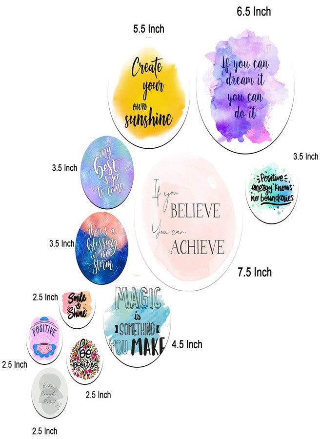 SAF paintings set of 11 motivational Mdf Wooden Wall Hanging Home Decor Plates, wall painting, wall hanging For home decoaration, office, living room, wall decoration SANRRO-31 - Image 3