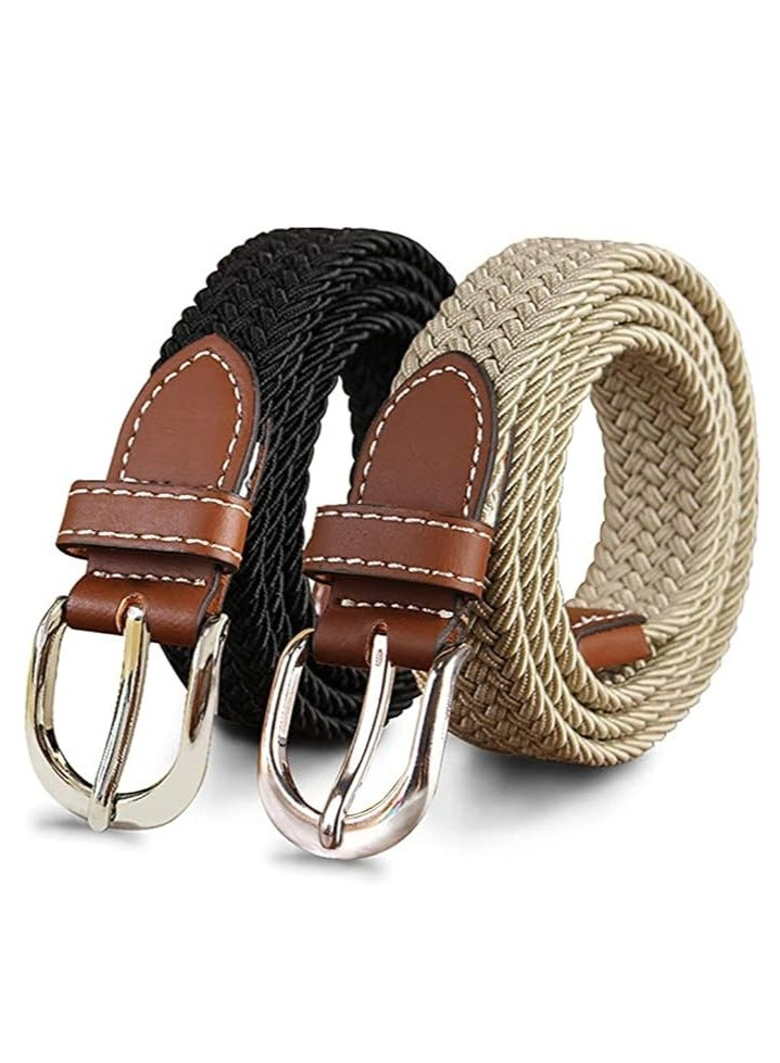 أوزيغالور حزامين قابلين للتعديل بحياكة الهواء للرجال والنساء، حزام الجولف للسراويل الجنز والبنطال - Image 1