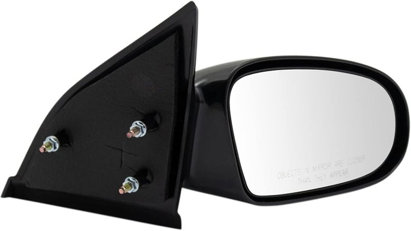 TRQ Passenger Side Manual Mirror - Paint to Match Smooth Black for Saturn SL SL1 SL2 SW2 SW1 (1996-2002) - Image 4