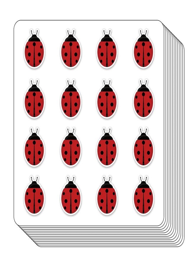 GUVSPTI Ladybug Planner Stickers, 0.5in Scrapbooking Kids DIY Calendar Crafting 208-Pack - Image 1
