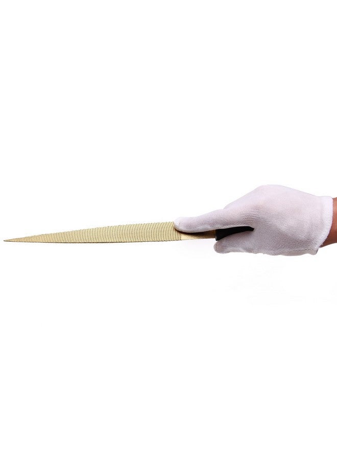 NKTM NKTM Wood File, Needle File Set Wood Files for Wood Working Wood Rasp Files Tools Golden Tapered Wood Rasp with Rubber Handle in Gift Bag for Carving 2 Pack (8,10 inch)  - Image 5