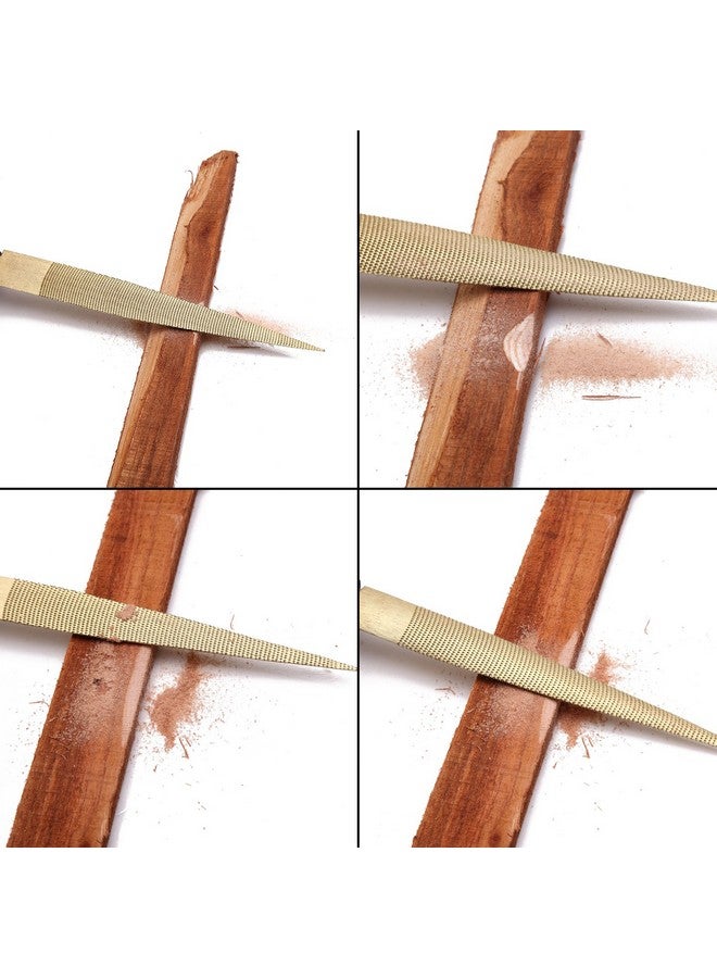 NKTM NKTM Wood File, Needle File Set Wood Files for Wood Working Wood Rasp Files Tools Golden Tapered Wood Rasp with Rubber Handle in Gift Bag for Carving 2 Pack (8,10 inch)  - Image 2