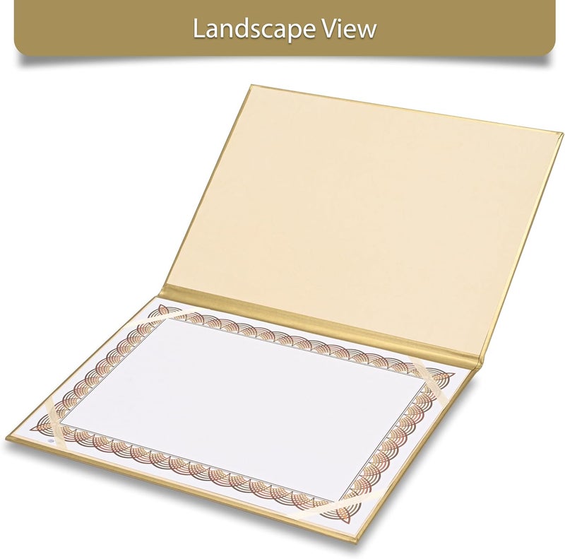 FIS A4 Certificate Folder with Golden Padded Cover and Corner Holder - Image 4