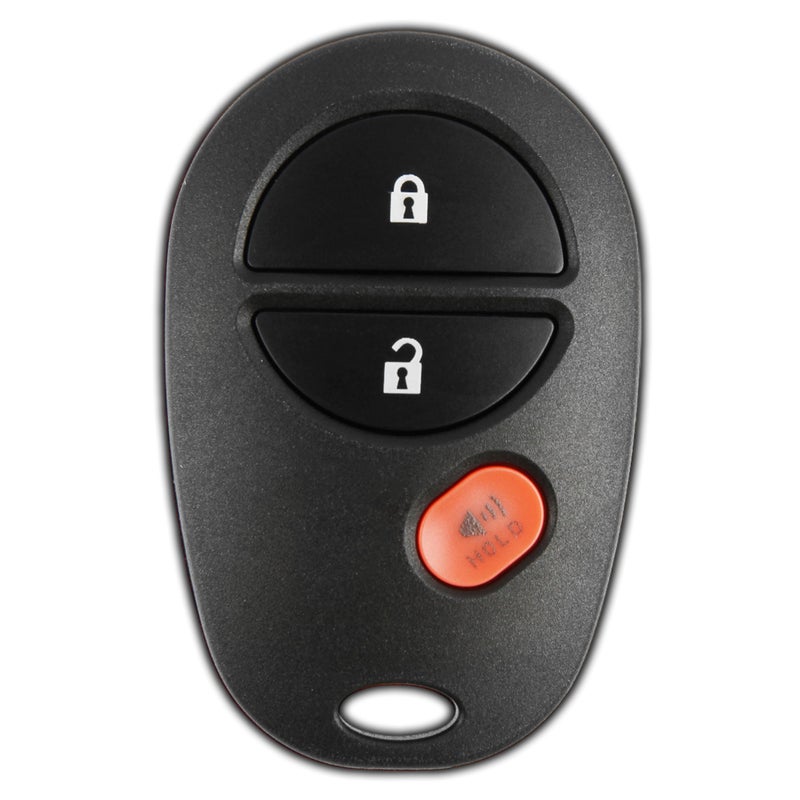 KeylessOption Key Fob Replacement for 2004 2005 2006 2007 2008 2009 2010 2011 2012 2013 2014 2015 2016 2017 2018 Toyota Tundra Tacoma Sienna Sequoia Highlander Remote 3Button GQ43VT20T