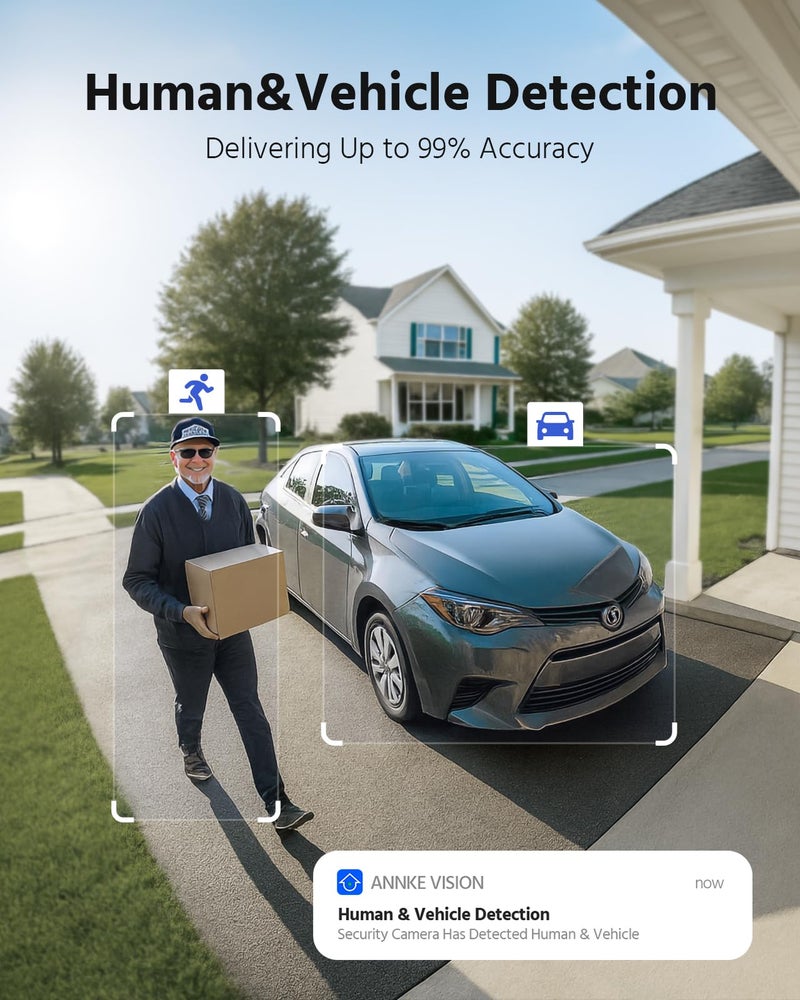 ANNKE FCD800 4K 8MP Dual Lens PoE Security Camera, 180°Panoramic View, Smart Dual Light Color Night Vision, Two-Way Audio, Light&Sound Alarm, AI Human/Vehicle Motion Detection, IP67 Weatherproof - Image 5