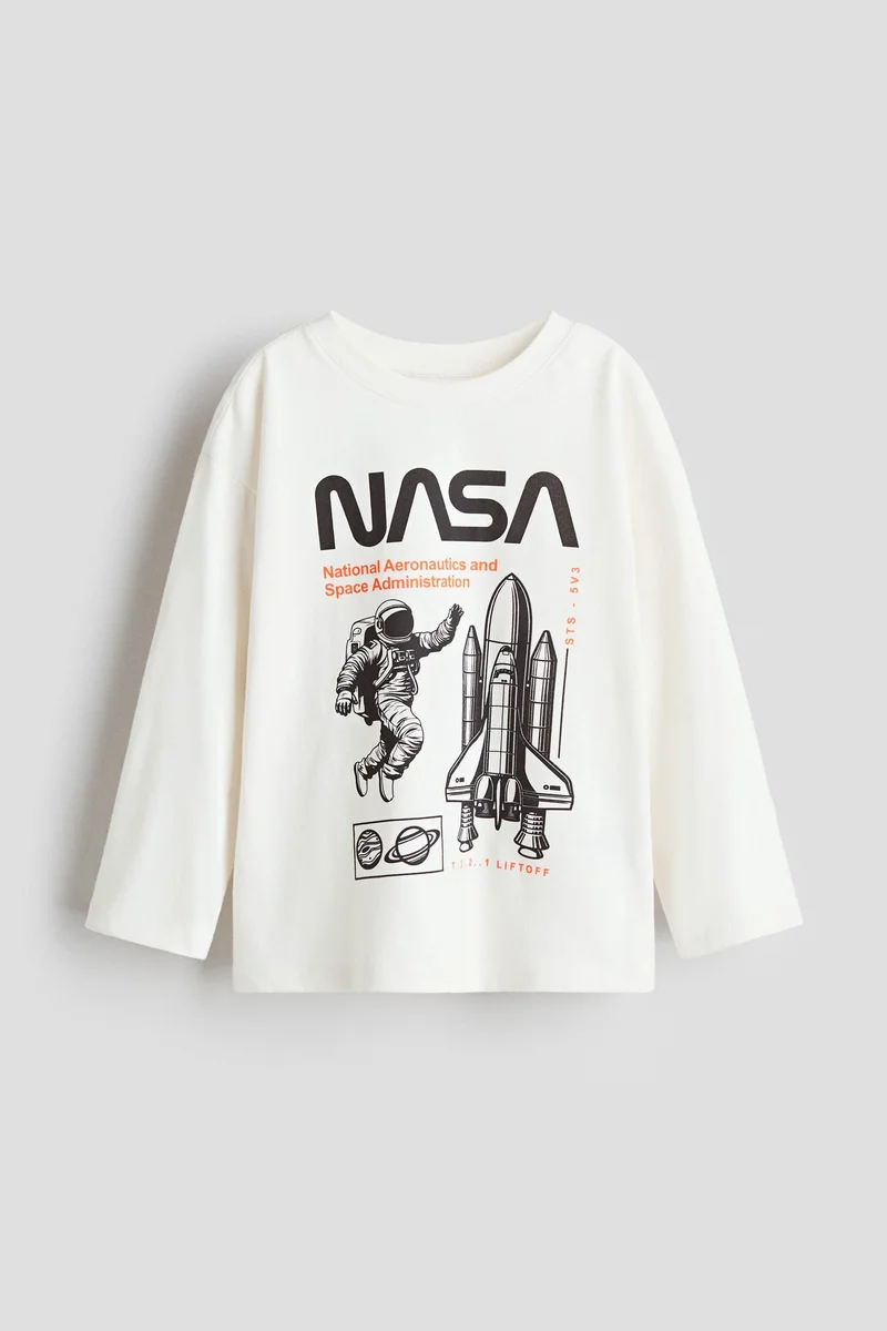 H&M Motif-detail cotton T-shirt