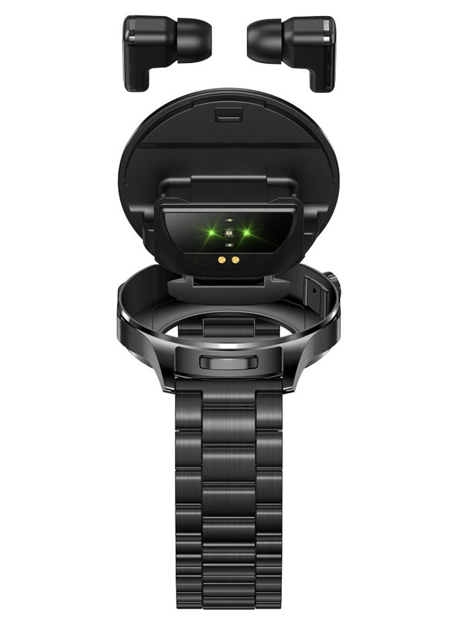 رولستيمي ساعة ذكية رياضية للرجال مقاومة للماء مع سماعة رأس لاسلكية مدمجة ، ومراقبة صحية ، ووضع رياضي متعدد ، ومناسبة لعشاق الرياضة في الهواء الطلق - Image 1