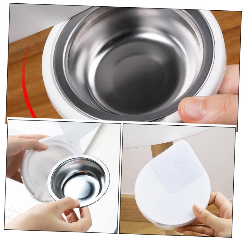 Rotatable Self Adhesive Hidden Ashtray Stainless Steel Windproof Cover Indoor Desk Use - Image 4