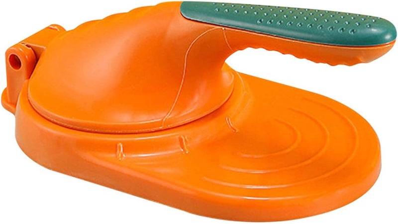 klarako Dumpling Skin Maker Dumpling Moulds, Dumpling Press Dumpling Wrapper Presser Manual Tortilla Press Maker Dumpling Wrapper Mold for Dumpling Dumpling Skin Making Tools for Kitchen (Orange) - Image 1