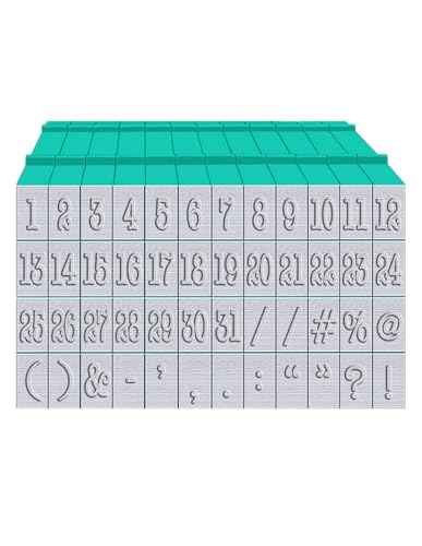 Contact Crafts PEGZ V2 Alphabet Stamps Clickable Connectable American Typewriter Font 48 Numbers Symbols 2 Blanks 50 pc Medium Size - Image 3