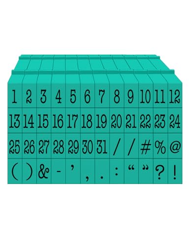Contact Crafts PEGZ V2 Alphabet Stamps Clickable Connectable American Typewriter Font 48 Numbers Symbols 2 Blanks 50 pc Medium Size - Image 1