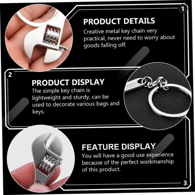 Home Key Ring Metal Keychain Creative Car Key Chain Small Wrench Keyring - Image 2