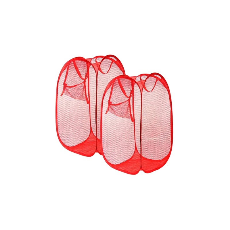 sulfar Laundry Hamper Mesh Fabric for Ventilation Fold-able Storage Pop Up Clothes Basket, 0248, (Color May Vary) - Image 4