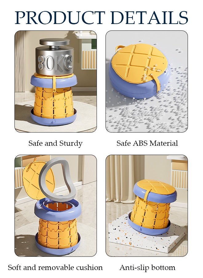 DUNISO Folding Potty Training Toilet for Kids, Folding Car potty with Storage Bags, Travel Potty Chair for Kids, Portable Toilet for Camping Outdoor and Indoor  - Image 4