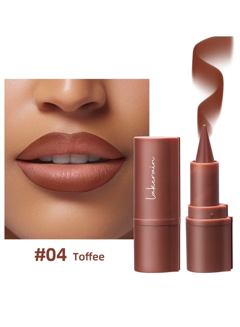 lakerain Liner Lipstick Pencil Matte Waterproof Long Lasting Lipstick Lips Contour Makeup Lip Liner Lipsticks, One Stroke Define Lip Liner Non Drying Easy Color Lip Liner Lipstick Toffee 3g 04 - Image 2