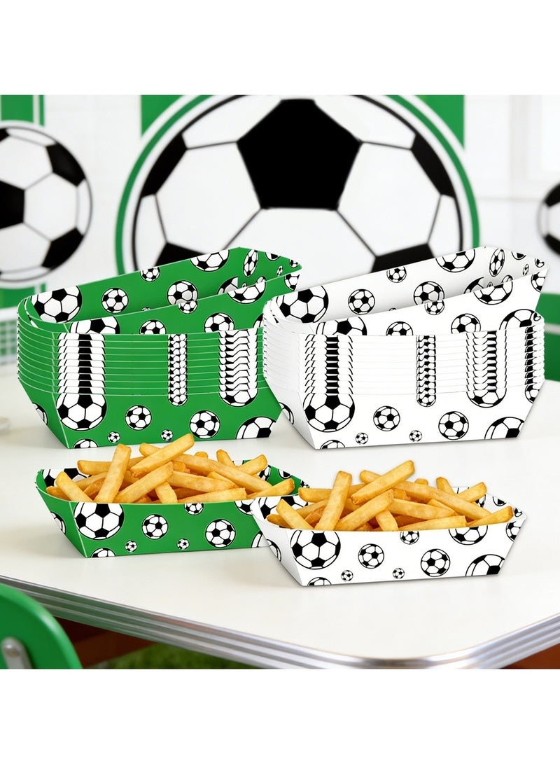 Jolley Soccer Party Disposable Snack Boxes 48 Pcs, Soccer-Themed Snack Trays Perfect for Kids' Sports-Themed Birthday Decorations Paper Candy and Cookie Boxes,Disposable Soccer Party Supplies - Image 3