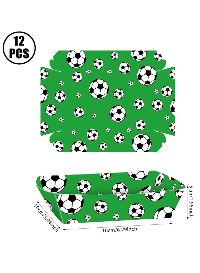 Jolley Soccer Party Disposable Snack Boxes 48 Pcs, Soccer-Themed Snack Trays Perfect for Kids' Sports-Themed Birthday Decorations Paper Candy and Cookie Boxes,Disposable Soccer Party Supplies - Image 4
