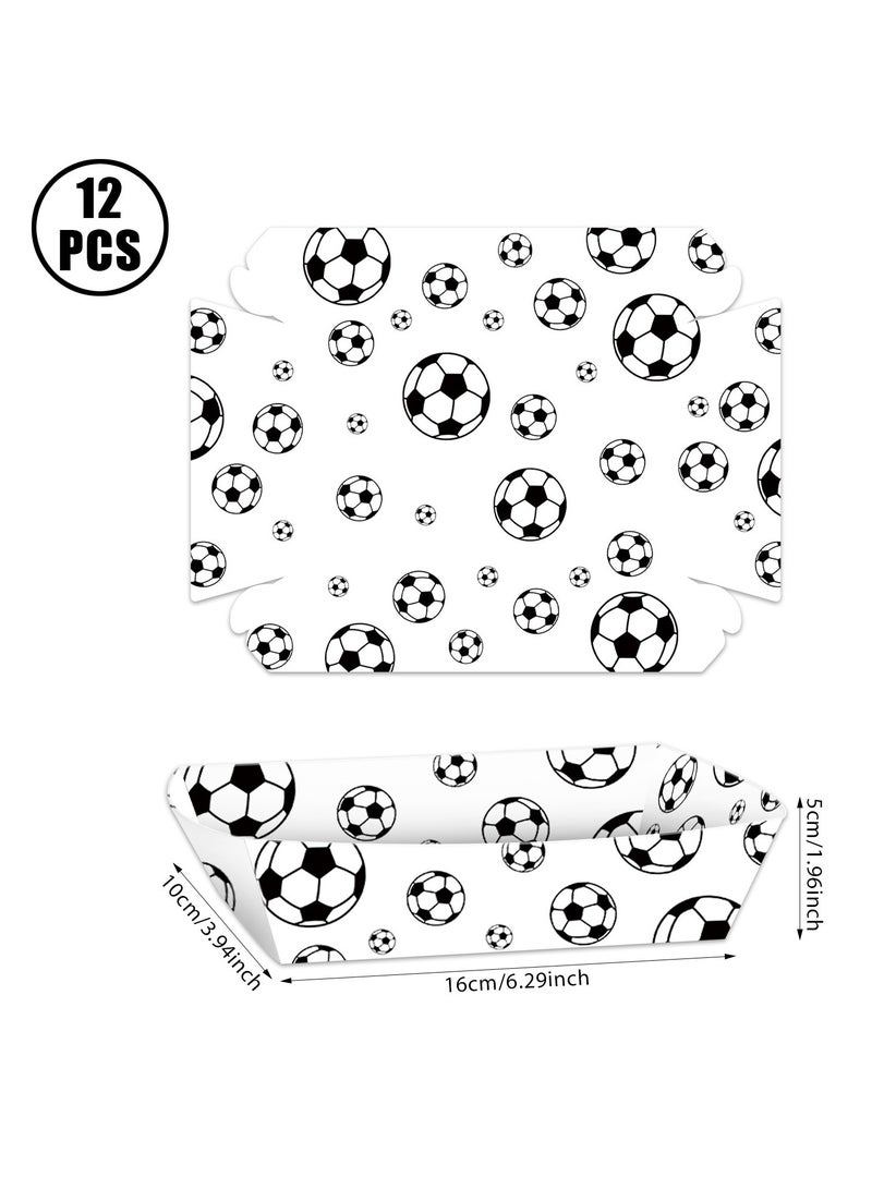 Jolley Soccer Party Disposable Snack Boxes 48 Pcs, Soccer-Themed Snack Trays Perfect for Kids' Sports-Themed Birthday Decorations Paper Candy and Cookie Boxes,Disposable Soccer Party Supplies - Image 5