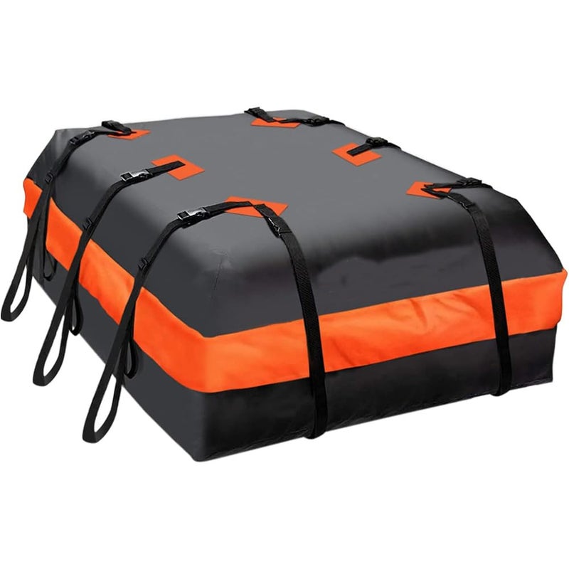 Automaze Car Roof Bag Rooftop top Cargo Carrier Bag 20 Cubic feet Waterproof for All Cars with/Without Rack, Includes Anti-Slip Mat, 10 Reinforced Straps, 6 Door Hooks - Image 5