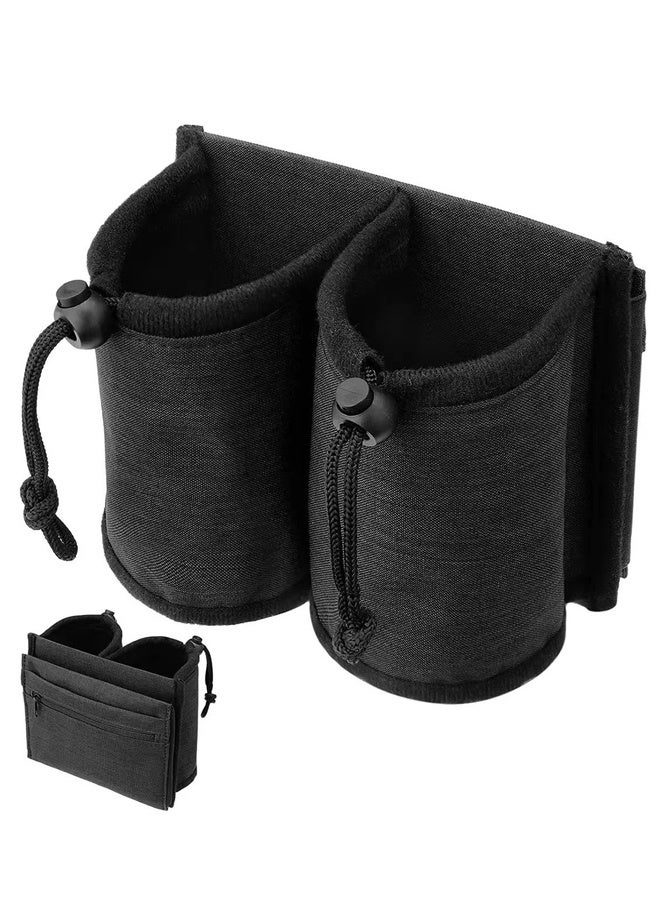 Luggage Cup Holder, Travel Gear, Drink Carrier Hold Two Coffee Mugs, Fits Roll On Suitcase Handles, Travel Accessories, Luggage Cup Holder for Suitcases, Travel Must Haves, Traveling Essentials  - Image 1