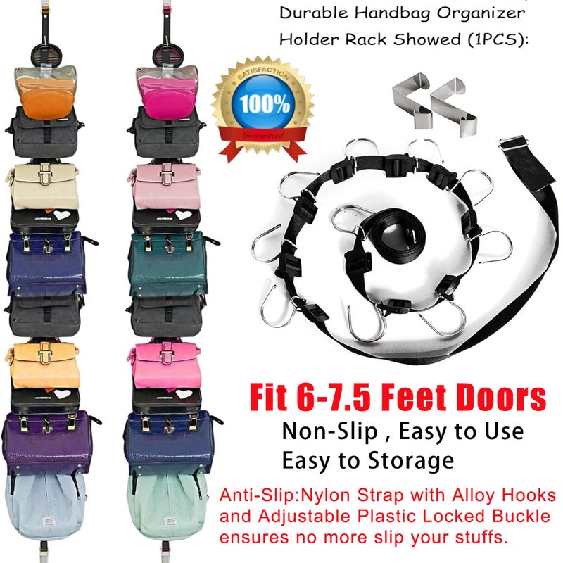IZUS Bag-Organizer-Holder Purse Hanger - 20 Hooks for Closet and Door 2Pcs (Rack for Handbags/2 pcs Hold 20 Bags) - Image 5