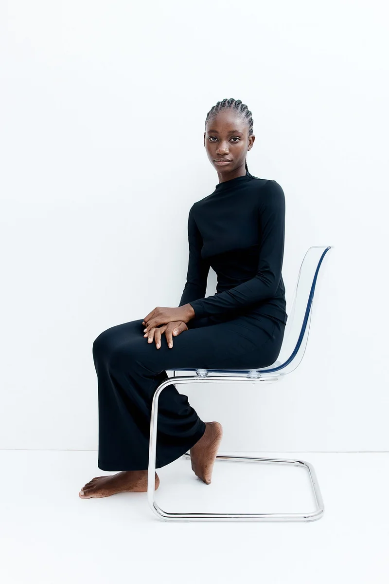 H&M Turtleneck Microfibre Top