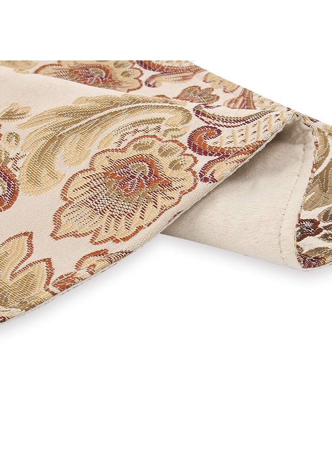 kilofly 6pc Elegant Floral Brocade Jacquard Table Placemats (11.8 x 15.7 in) - Image 3