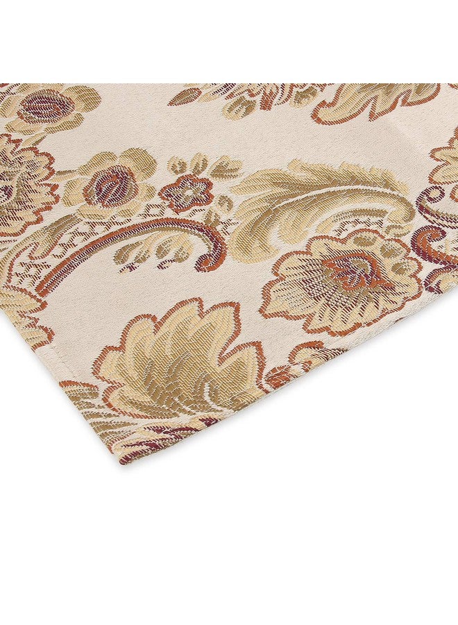 kilofly 6pc Elegant Floral Brocade Jacquard Table Placemats (11.8 x 15.7 in) - Image 4