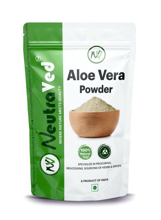 NeutraVed Organic Aloe Vera Powder For Hair Face And Skin 100% Pure And Natural 400G - Image 1