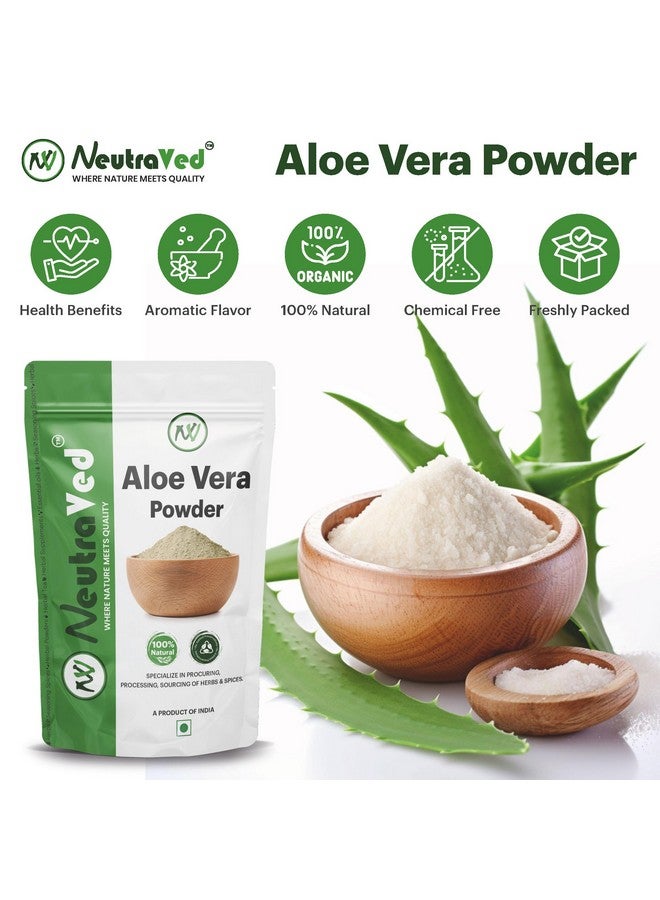 NeutraVed Organic Aloe Vera Powder For Hair Face And Skin 100% Pure And Natural 400G - Image 3