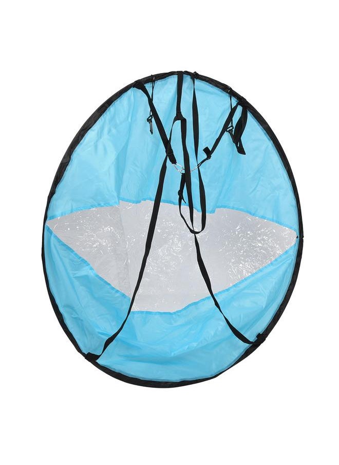 Thoraya 108cm Durable Portable Folding Downwind Wind Paddle Board Kayak Sail Sailboat for Kayak Canoe BoatLake Blue  - Image 3