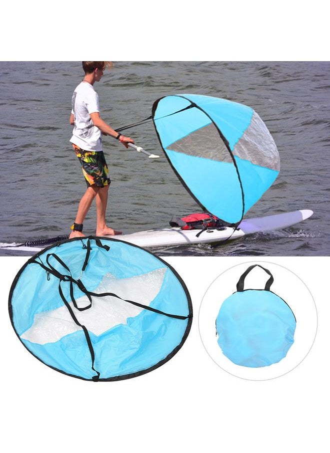 108cm Durable Portable Folding Downwind Wind Paddle Board Kayak Sail Sailboat for Kayak Canoe BoatLake Blue