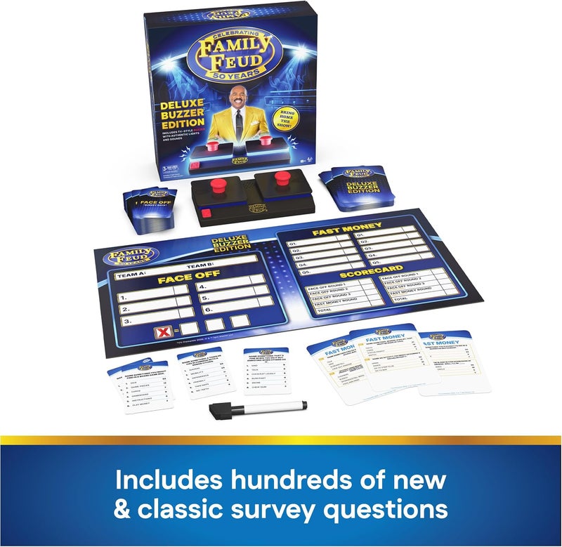 Spin Master Games Family Feud: Deluxe Buzzer Edition Board Game - Image 5