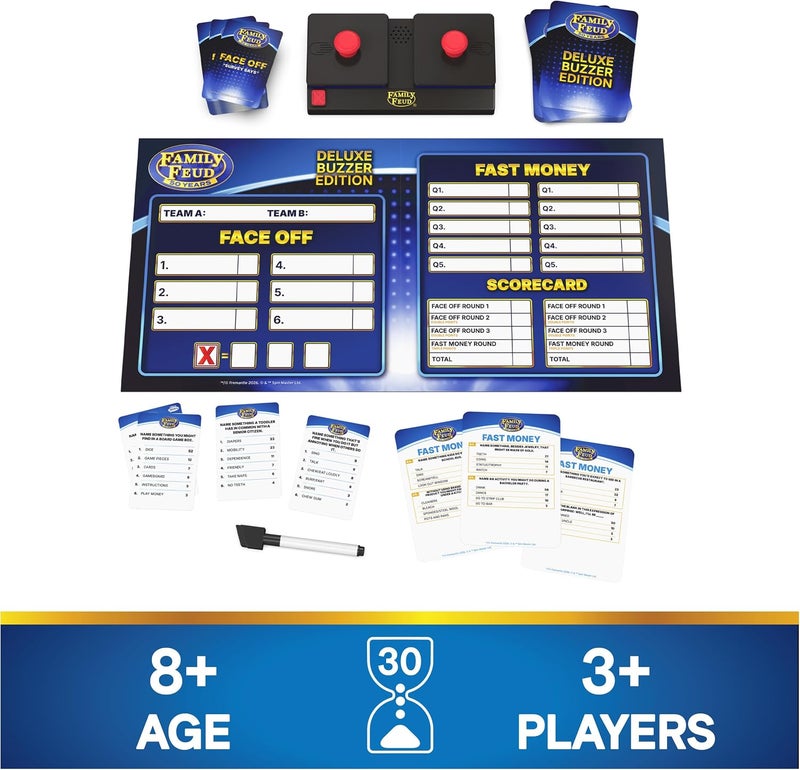 Spin Master Games Family Feud: Deluxe Buzzer Edition Board Game - Image 2
