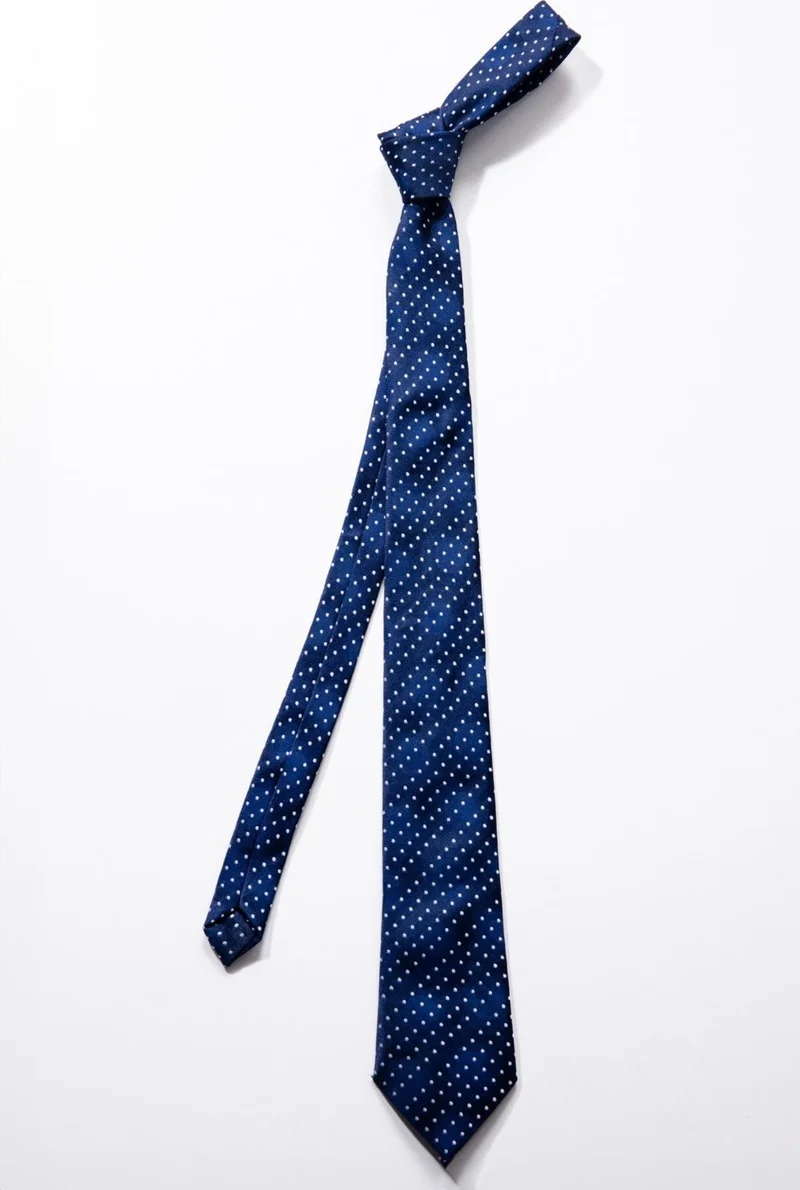 تودورس Classic Pocket Handkerchief Patterned Navy Blue Tie