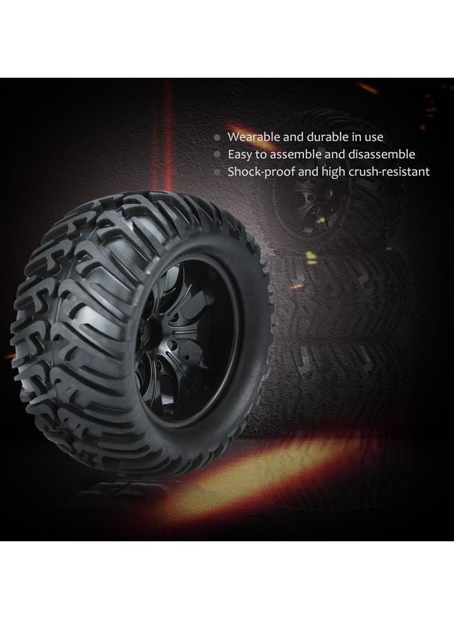 NIBEMINENT 4-Piece Wheel Rim And Tire Set For HSP 94111 94188 Monster Truck - Image 3