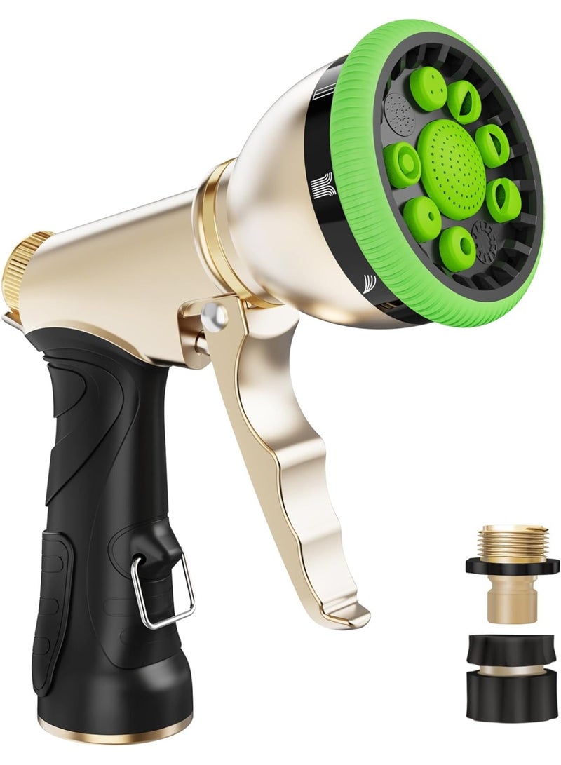 عام رأس فوهة شاحنات المياه، رأس رشاش مياه معدني عالي الجودة مع 9 أنماط رش قابلة للتعديل، رشاش يدوي عالي الضغط للري النباتات، المروج، غسل السيارات والحيوانات الأليفة - Image 1