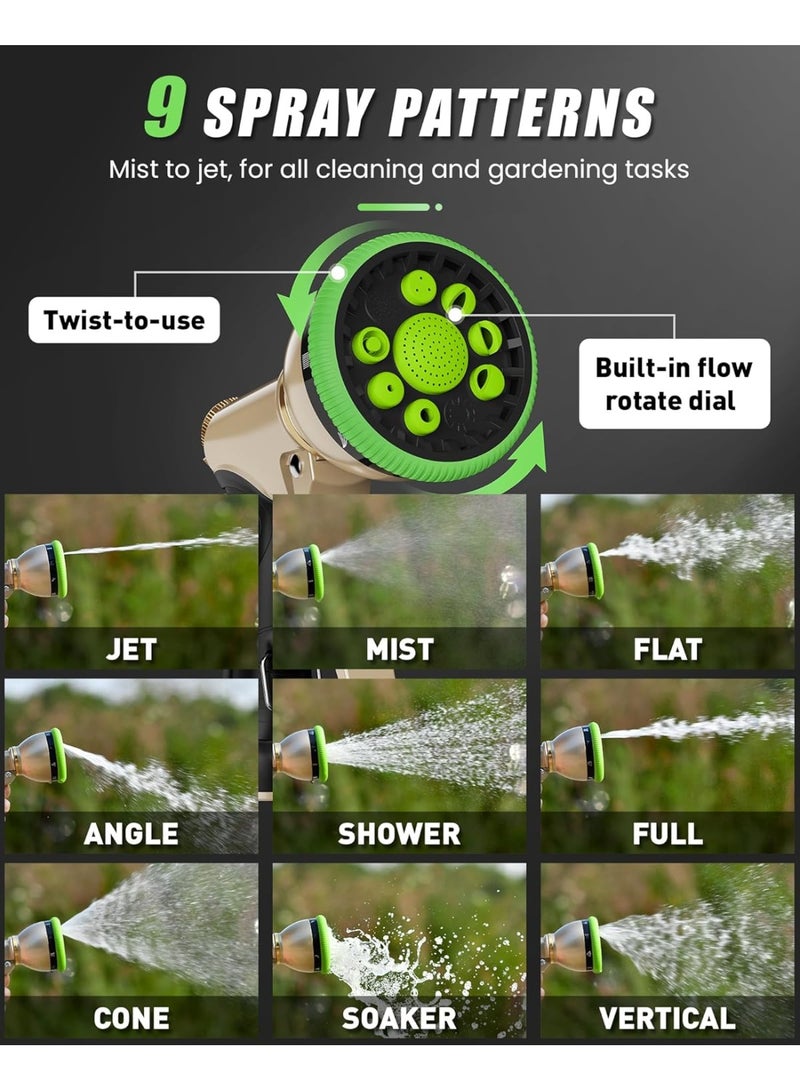 عام رأس فوهة شاحنات المياه، رأس رشاش مياه معدني عالي الجودة مع 9 أنماط رش قابلة للتعديل، رشاش يدوي عالي الضغط للري النباتات، المروج، غسل السيارات والحيوانات الأليفة - Image 3