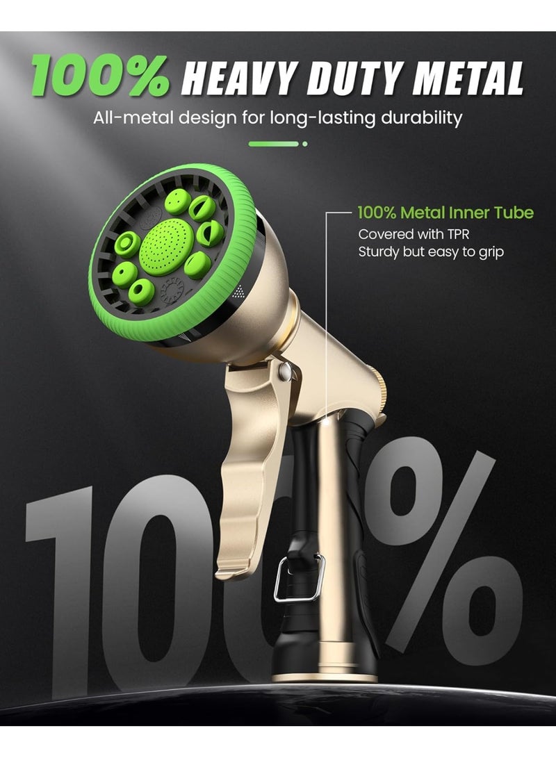 عام رأس فوهة شاحنات المياه، رأس رشاش مياه معدني عالي الجودة مع 9 أنماط رش قابلة للتعديل، رشاش يدوي عالي الضغط للري النباتات، المروج، غسل السيارات والحيوانات الأليفة - Image 2