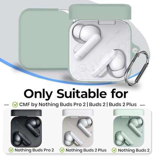 Cocoonkart Soft Silicone Case Cover for CMF by Nothing Buds Pro 2 | Buds 2 | Buds 2 Plus (Light Green) - Image 2