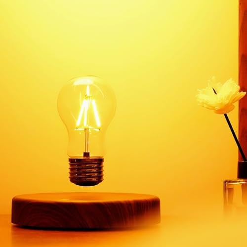 HCNT Levitating Bulb Lamp Magnetic Floating LED Light Desk Lamp Night Light Automatic Rotating Light for Unique Gifts Room Home Office Decoration - Image 1