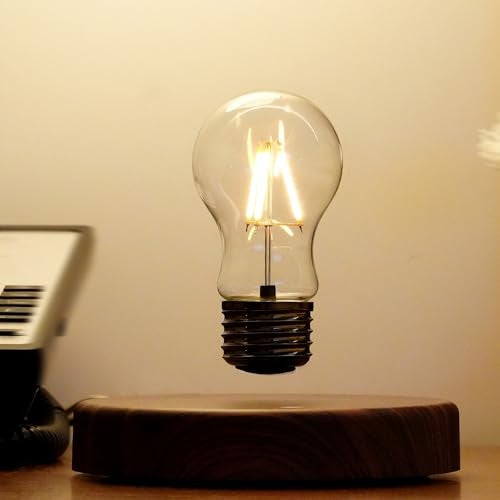HCNT Levitating Bulb Lamp Magnetic Floating LED Light Desk Lamp Night Light Automatic Rotating Light for Unique Gifts Room Home Office Decoration - Image 5