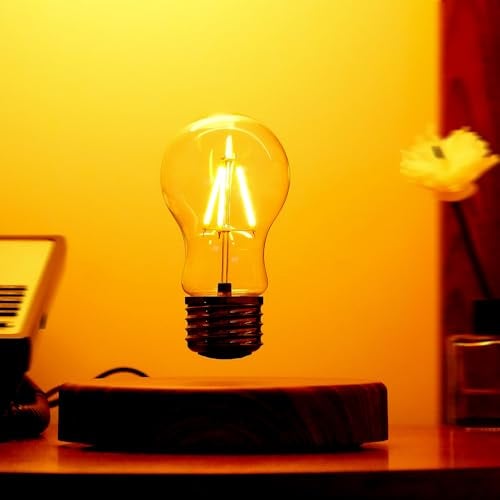 HCNT Levitating Bulb Lamp Magnetic Floating LED Light Desk Lamp Night Light Automatic Rotating Light for Unique Gifts Room Home Office Decoration - Image 2