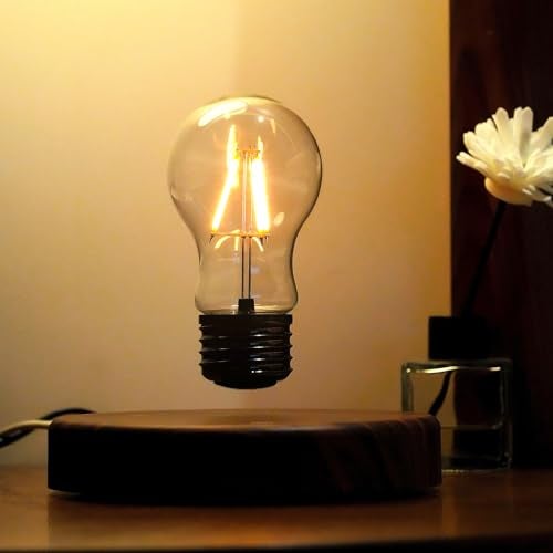 HCNT Levitating Bulb Lamp Magnetic Floating LED Light Desk Lamp Night Light Automatic Rotating Light for Unique Gifts Room Home Office Decoration - Image 4
