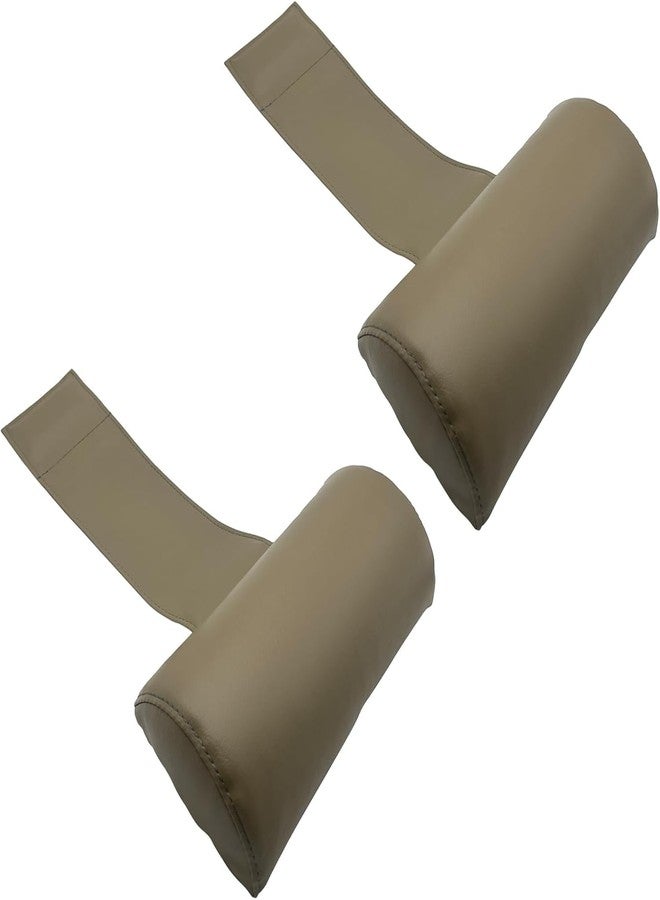 Poolzilla Universal Beige Spa Pillow, (2 Pack Made of Soft Foam for Outdoor Hot Tubs and Chaise lounges - Adjustable Headrest and Weighted that Fits Any Spa - Image 1