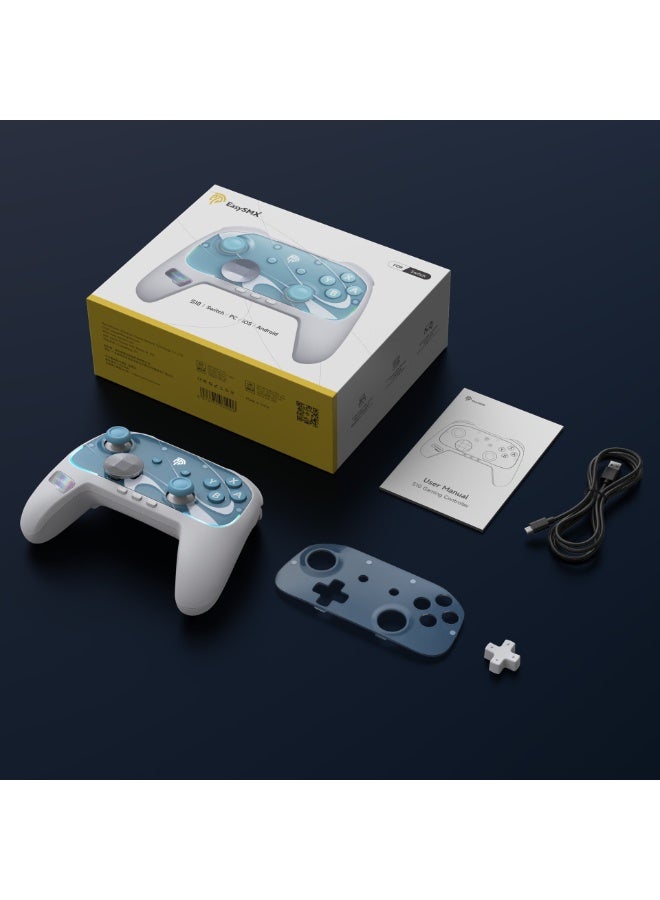 general Classic Gamepad EasySMX S10 Bluetooth RGB Controller for Switch 2/Switch/PC/Phone/TV/Steam with 6 Axis Gyro, NFC Function, TMR Anti-Drift Joystick, One Key Wake-up, HD Rumble, Swappable D-Pad & Faceplate, 1200mAh Battery, 2 Programmable Back Buttons - Image 3