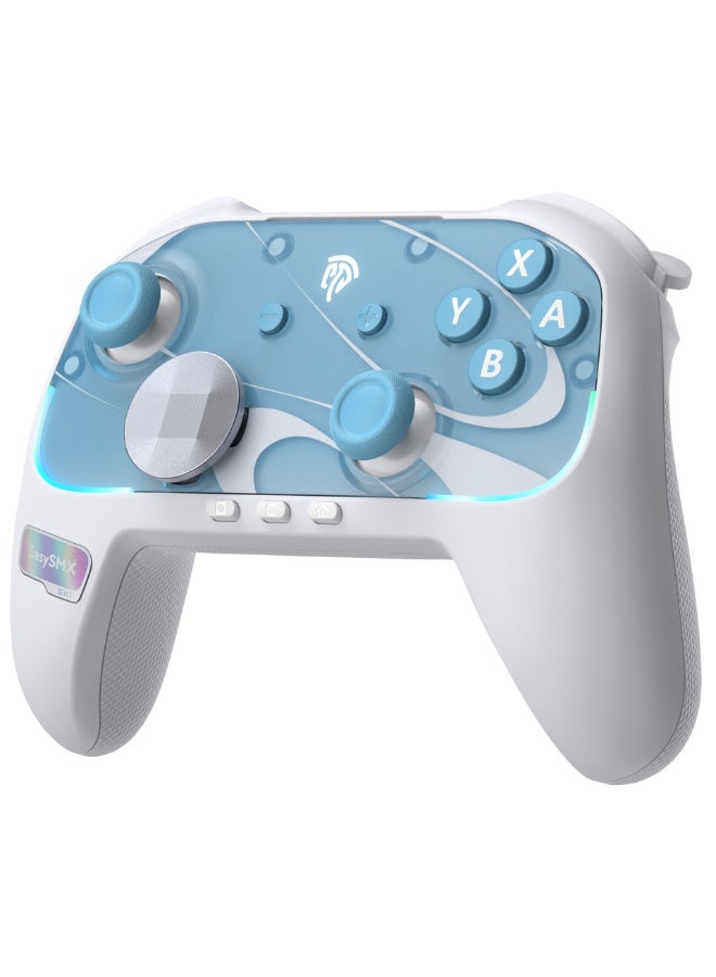 general Classic Gamepad EasySMX S10 Bluetooth RGB Controller for Switch 2/Switch/PC/Phone/TV/Steam with 6 Axis Gyro, NFC Function, TMR Anti-Drift Joystick, One Key Wake-up, HD Rumble, Swappable D-Pad & Faceplate, 1200mAh Battery, 2 Programmable Back Buttons - Image 1