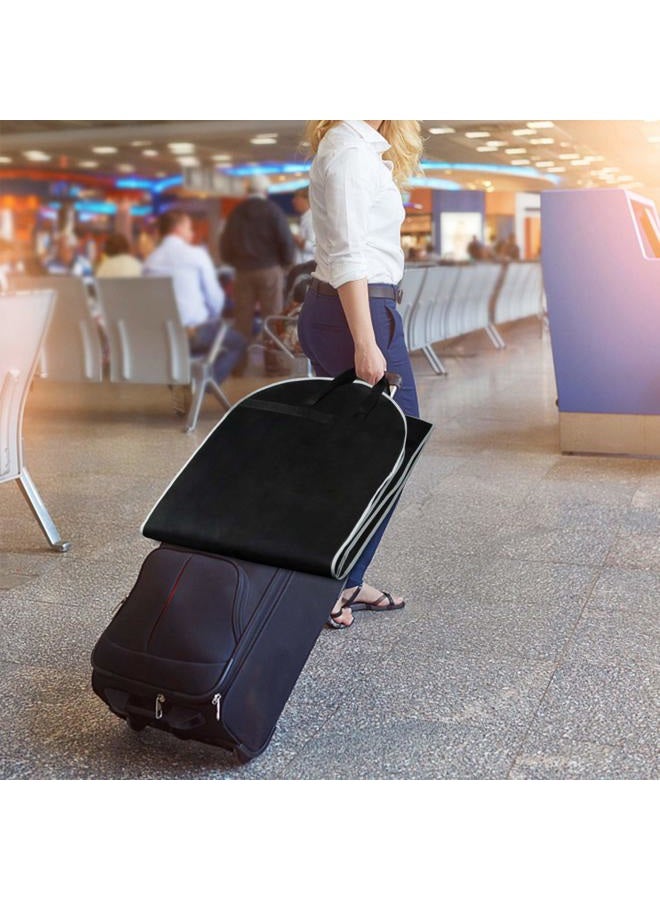 Zilink Breathable Garment Bags Suit Bags for Travel 43" Dress Suit Cover with 2 Large Mesh Pockets and a PVC Card Holder, Black - Image 2